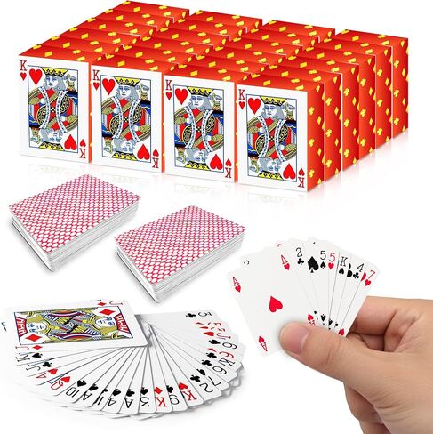 Gamie Pack of 20 Mini Playing Cards - Poker Mini Card Deck - Miniature 1.5 Inch Card Set - Small Casino Game Cards for Kids, and Adults - Great Novelty Gift, Party Favor for Boys and Girls in Saudi Arabia