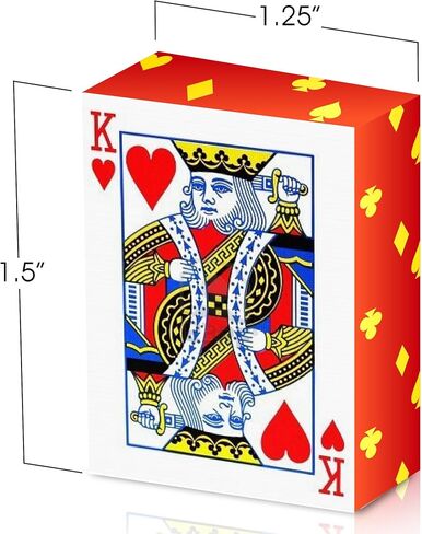 Gamie Pack of 20 Mini Playing Cards - Poker Mini Card Deck - Miniature 1.5 Inch Card Set - Small Casino Game Cards for Kids, and Adults - Great Novelty Gift, Party Favor for Boys and Girls in Saudi Arabia