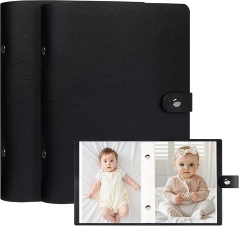 2Pack Small Photo Album 5x7 Holds 64 Photos with Strong Elastic Band, 5x7 Mini Book Photo Pictures Album for Photos Artwork, 5x7 Picture Storage, Kids Art Storage, Postcards, Drawings (Blue) in Kuwait