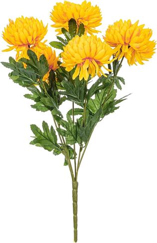 Vickerman 23" Artificial White Yellow Mum Bush x 5 in Saudi Arabia