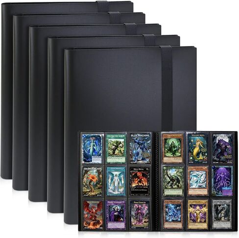 Trading Card Binder 9 Pocket, 360 Card Binder with Side-Loading Sleeves in Kuwait