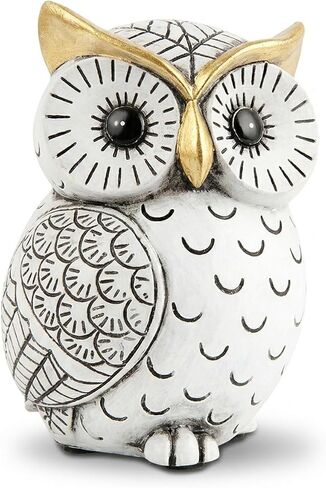 Owl Statue for Home Decor Accents,Owl Decor for Bookshelf Bedroom Living Room Office Table Desk Mantle TV Stand Boho Decoration,Modern Shelf Decor Accents Animal Sculptures for Birds Lovers,Owls Gift in Kuwait