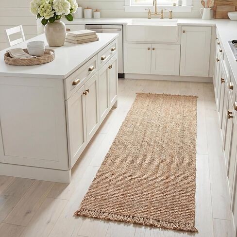 SAFAVIEH Natural Fiber Collection Area Rug - 9' x 12', Natural, Handmade Tassel Jute, Ideal for High Traffic Areas in Living Room, Bedroom (NF467A) in Kuwait