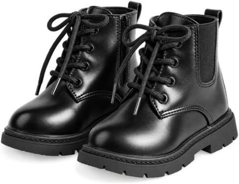 Sawimlgy Toddler Boys Girls Classic Hiking Boots Lace Up Canvas Outdoor Premium Four Seasons Sneaker High Top Durable Rubber Sole Casual Shoes in Kuwait