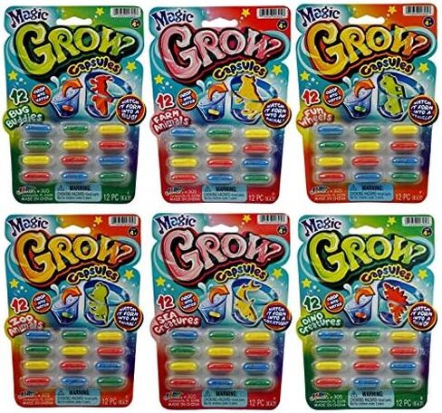 JA-RU Magic Grow Capsules Best Growing Animals Assorted Style Capsules Bath Toys for Kids. 305-1H in Kuwait