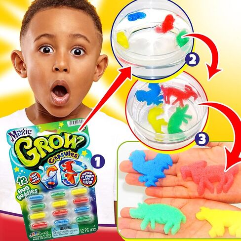 JA-RU Magic Grow Capsules Best Growing Animals Assorted Style Capsules Bath Toys for Kids. 305-1H in Kuwait