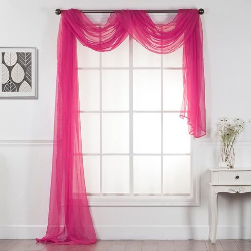 نافذة من الفوال الشفاف متعددة الأغراض من Interior Trends أو وشاح قماشي منسوج للمناسبات (أزرق ملكي، قطعة واحدة: 54 بوصة عرض × 216 بوصة طول) in Kuwait