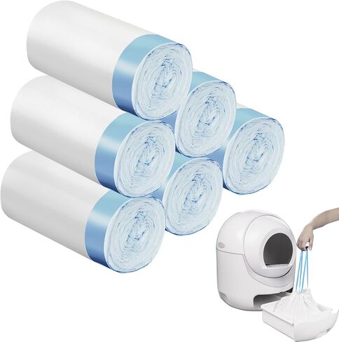 120 Count Extra Large Cat Litter Box Liners, Cat Litter Waste Receptacles Bags for Cleanpethome/BCHARYA Self-Cleaning Litter Box in Kuwait