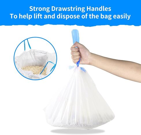 120 Count Extra Large Cat Litter Box Liners, Cat Litter Waste Receptacles Bags for Cleanpethome/BCHARYA Self-Cleaning Litter Box in Kuwait