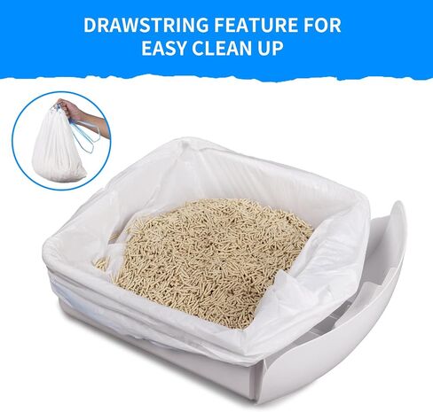 120 Count Extra Large Cat Litter Box Liners, Cat Litter Waste Receptacles Bags for Cleanpethome/BCHARYA Self-Cleaning Litter Box in Kuwait