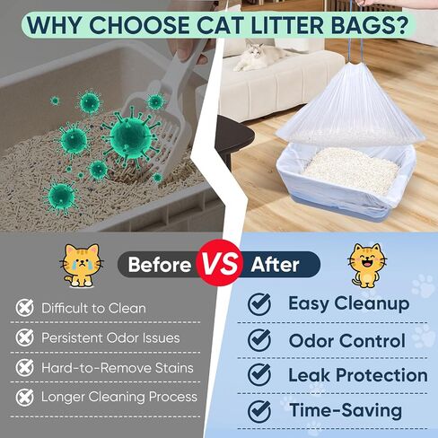 80 Count Jumbo Cat Litter Box Liners, 37" x 18.11" in Saudi Arabia