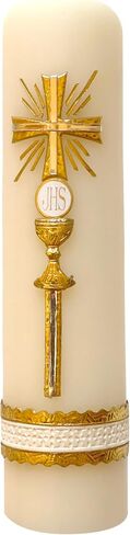 Custody Cross Candle Prayer Mass Jesus Cirio Handmade Vela Custodia in Kuwait