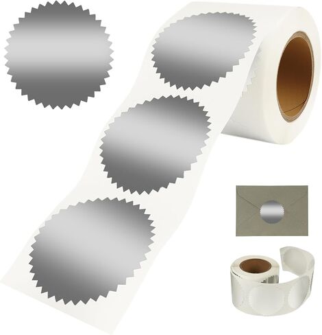 300 PCS Embossing Stickers, Notary Seal Labels, Gold Metallic Embossing Stickers with Serrated Edge for Certificates, Envelopes, Package, Awards, Legal (Gold) in Kuwait