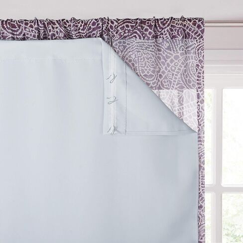 KGORGE Blackout Window Curtain Liners - Thermal Insulated Drape Liners for 84 inch Long Curtains, 100% Blackout Lining Curtains for Living Room (2 Pieces, W27 by L80, Black, Hooks Included) in Kuwait