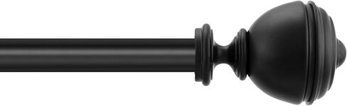 Deco Window Adjustable Curtain Rod for Windows 44 to 120 Inch Extendable Heavy Duty 3/4 Inch Iron Drapery Pole with Cambria Finials Wall Mounted French Door Farmhouse Curtain Rods (Pack of 1, White) in Saudi Arabia