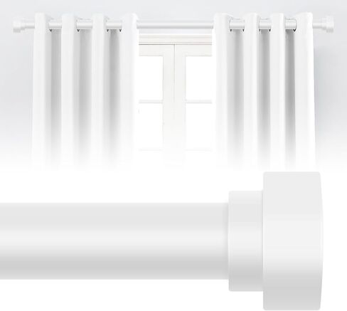 HEI! DEAR Bronze Curtain Rods for Windows 72 to 144 Inch(6-12ft),1 Inch Heavy Duty Curtain Rods,Adjustable Long Curtain Rod,Modern Single Drapery Rods,Telescoping Window Curtains Rods 72-150",Brown in Kuwait
