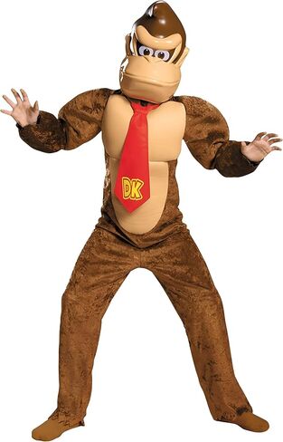 Disguise Donkey Kong Deluxe Super Mario Bros. Nintendo Costume, Small/4-6, Brown in Kuwait