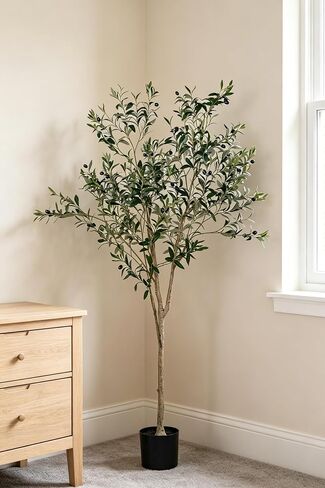 Artificial Tree Eucalyptus Tree 4.93ft Tall Fake Potted Silk Plants Modern Artificial Plants for Indoor Outdoor Home Office Decoration in Kuwait
