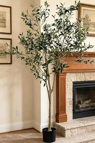 Artificial Tree Eucalyptus Tree 4.93ft Tall Fake Potted Silk Plants Modern Artificial Plants for Indoor Outdoor Home Office Decoration in Kuwait