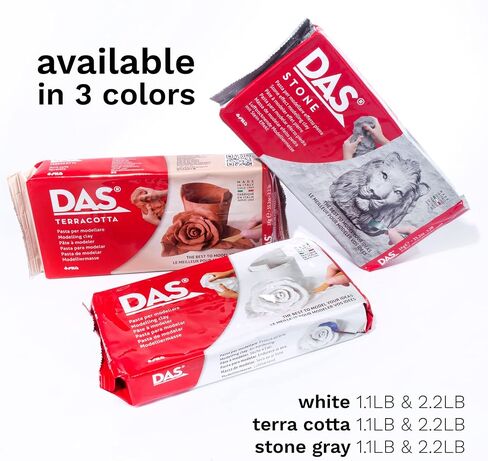 DAS Air-Hardening Modeling Clay, Block, Terra Cotta Color (387100), 1.1 Pound (1-Pack) in Kuwait