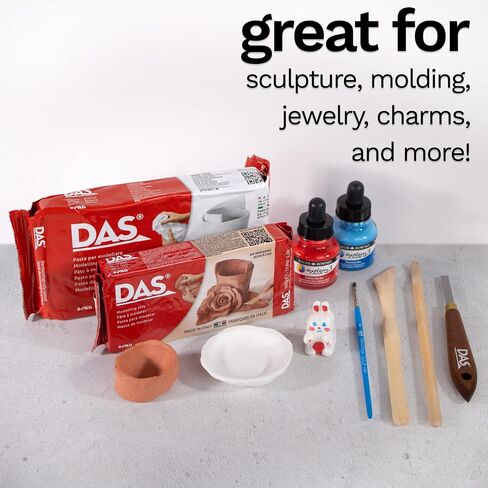 DAS Air-Hardening Modeling Clay, Block, Terra Cotta Color (387100), 1.1 Pound (1-Pack) in Kuwait