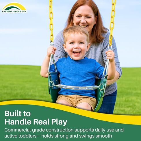 Eastern Jungle Gym Half Bucket Toddler Swing Seat with Coated Swing Chains Pack of 2 in Saudi Arabia