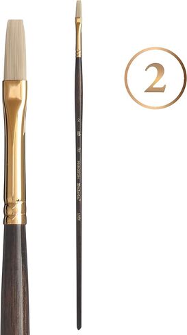 Princeton Dakota Flat Brush, Synthetic, Long Handle, Size 2, 1 Count in Saudi Arabia