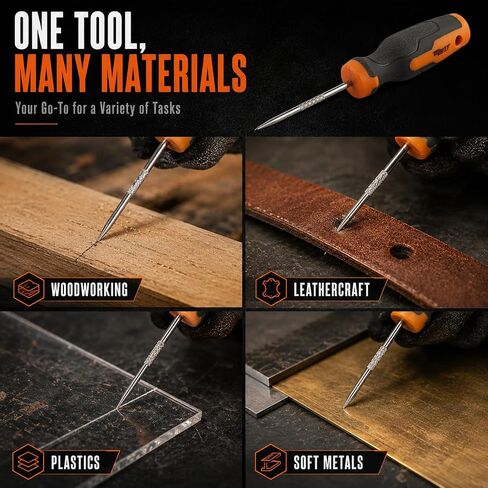 Mutt Tools 4 Inch Scratch Awl - Leather Awl Tool for Woodworking in Kuwait