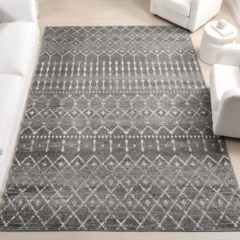 nuLOOM Moroccan Blythe Area Rug, 8x10, Dark Grey in Kuwait
