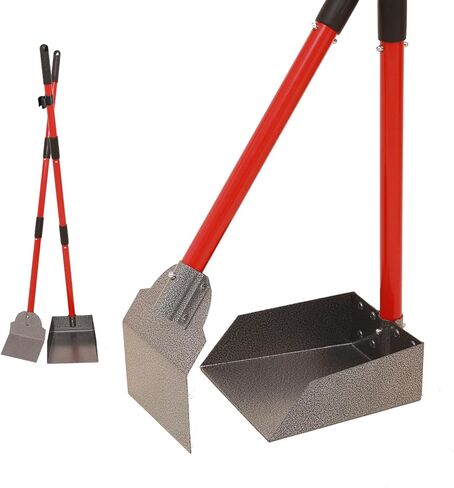 𝗫-𝗧𝗘𝗖𝗢𝗞𝗜𝗧 Pooper Scooper - 𝗗𝘂𝗿𝗮𝗯𝗹𝗲 & 𝗦𝘁𝘂𝗿𝗱𝘆 Spade&Tray Set with Long Handle,Great for Large Small and Multi Dogs,𝗡𝗼 𝗕𝗲𝗻𝗱 𝗗𝗼𝘄𝗻 Easy Cleanup,Use for Yard Grass Gravel Dirt in Saudi Arabia