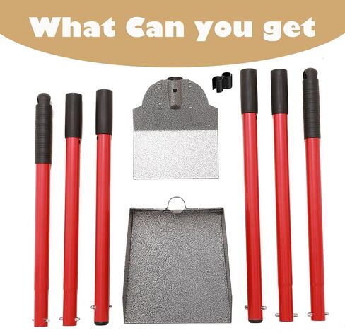𝗫-𝗧𝗘𝗖𝗢𝗞𝗜𝗧 Pooper Scooper - 𝗗𝘂𝗿𝗮𝗯𝗹𝗲 & 𝗦𝘁𝘂𝗿𝗱𝘆 Spade&Tray Set with Long Handle,Great for Large Small and Multi Dogs,𝗡𝗼 𝗕𝗲𝗻𝗱 𝗗𝗼𝘄𝗻 Easy Cleanup,Use for Yard Grass Gravel Dirt in Saudi Arabia