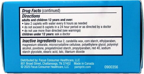 Pamprin Maximum Strength Multi-Symptom Menstrual Relief Tablets, 40-Count Boxes (Pack of 3) in Kuwait