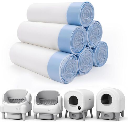 120 Count Litter Box Liners for ZeaCotio and Fsitego Self Cleaning Box, Extra Thick Heavy Duty Cat Bags Replacement, 3-4 Gallons Capacity in Kuwait