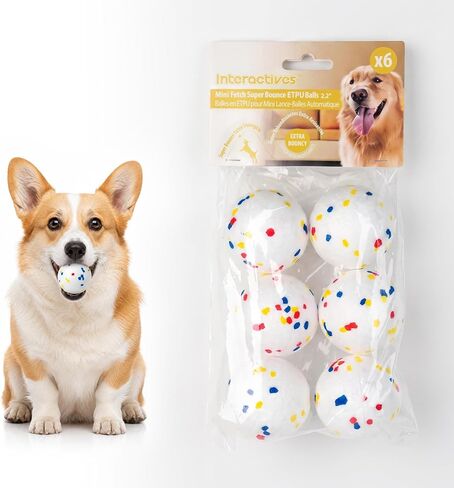 Pet Prime Upgraded Automatic Dog Ball Launcher for Small/Medium Dogs,Interactive Rechargeable Dog Ball Thrower Launcher Toy,Adjustable 19-45ft,3PCS 2.2" ETPU Balls Included,Indoor/Outdoor Use in Saudi Arabia