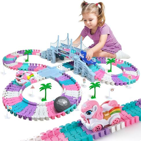 Race Car Track Toys Monster Truck Tracks for Preschooler Girl Boy,194 PCS in Saudi Arabia