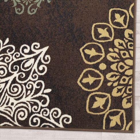 سجاد Antep Alfombras الأزهار الحديثة 5 × 7 غير قابلة للانزلاق (غير قابلة للانزلاق) سجاد منطقة داخلية من المطاط ذو كومة منخفضة (بيج، 5 × 7 بوصة) in Kuwait