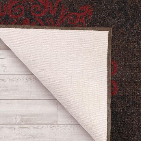 سجاد Antep Alfombras الأزهار الحديثة 5 × 7 غير قابلة للانزلاق (غير قابلة للانزلاق) سجاد منطقة داخلية من المطاط ذو كومة منخفضة (بيج، 5 × 7 بوصة) in Kuwait