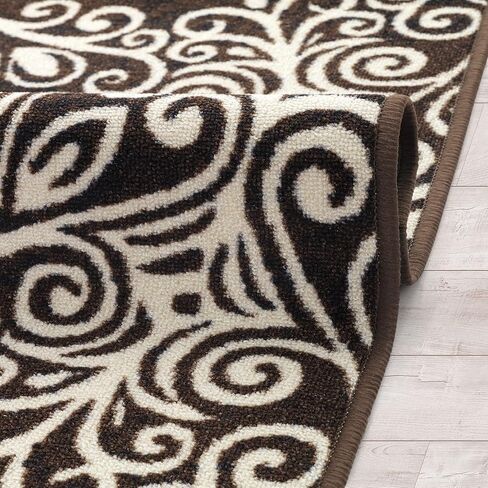 سجاد Antep Alfombras الأزهار الحديثة 5 × 7 غير قابلة للانزلاق (غير قابلة للانزلاق) سجاد منطقة داخلية من المطاط ذو كومة منخفضة (بيج، 5 × 7 بوصة) in Kuwait