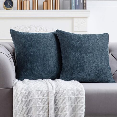 Anickal Black Lumbar Pillow Covers 12x20 Inch Set of 2 Solid Rustic Farmhouse Decorative Throw Pillow Covers Cushion Case for Home Sofa Couch Decoration in Kuwait