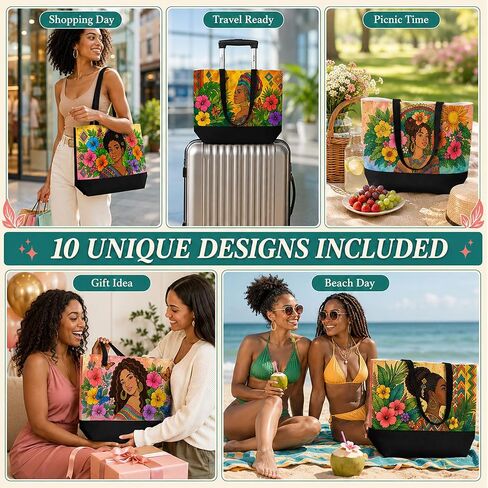 114-Piece Paint and Sip Kit for Adults, 10 Pre-Drawn Canvas Tote Bags in Kuwait