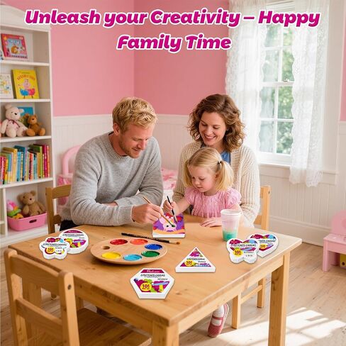 24-Pack 10cm (4") Mini Canvas for Kids, 100% Cotton Acid-Free Stretched Canvases with Easel for Painting, 5/8 Inch Profile 8 Ounce Shaped Canvas for Acrylics,Oils Paints, Perfect for Painting Party in Kuwait