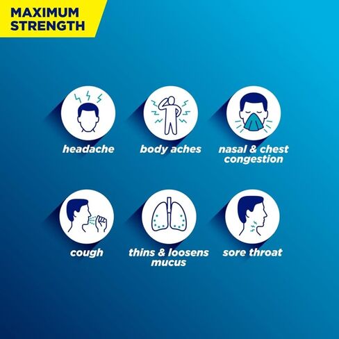 Alka-Seltzer Plus Maximum Strength Cough, Mucus & Congestion Powermax Liquid Gels, 24 Count in Kuwait
