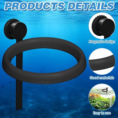 Magnetic Fish Feeding Ring, Automatic Turtle Feeder for Aquarium Floating Aquarium Feeder Self-Adjusting to Water Level, Feeding Ring for Fish Tank Aquarium, for Betta Goldfish Guppy Turtle in Kuwait