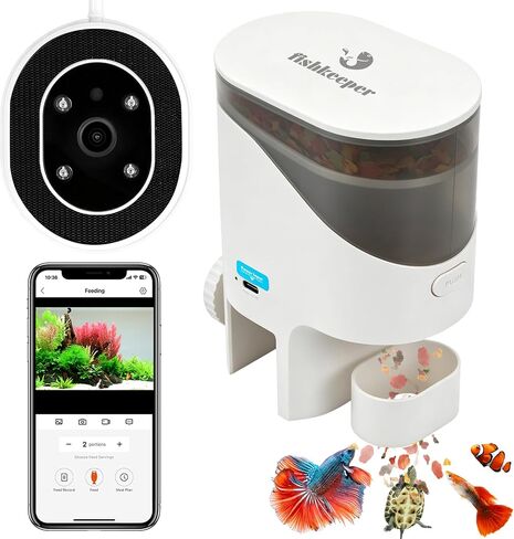 fishkeeper Automatic Fish Feeder for Aquarium Flakes, WiFi (2.4G/5.0G) in Saudi Arabia