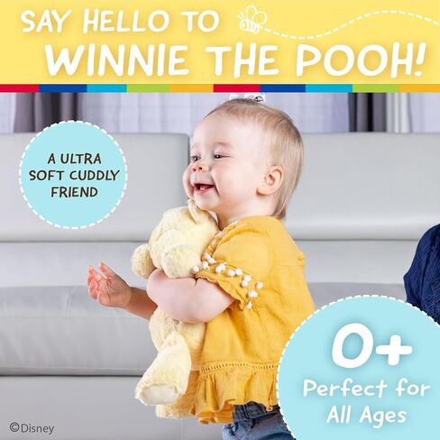 Kids Preferred Disney Baby Winnie the Pooh and Friends Stuffed Animal with Jingle and Crinkle, Pooh 12" in Kuwait