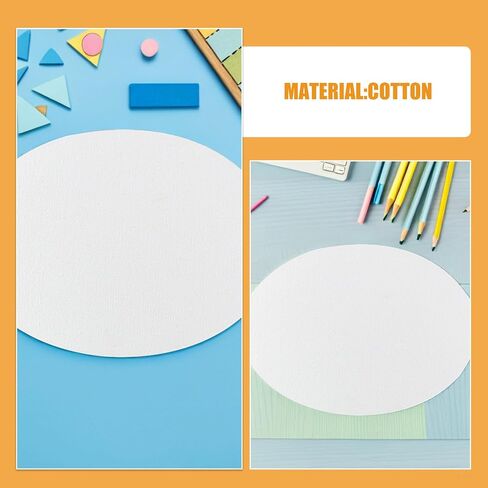 2pcs Oval Cotton Painting Canvas Boards for Oil and Acrylic in Saudi Arabia