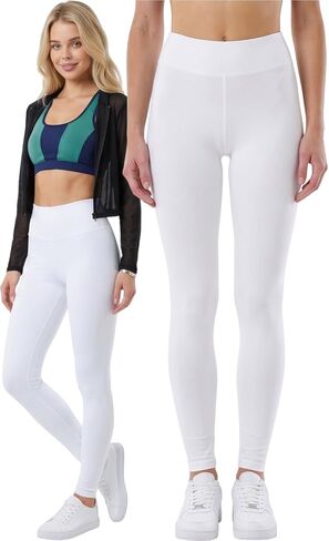 ToBeInStyle Women's Single Medium Weight Breathable Cotton-Spandex Leggings in Kuwait