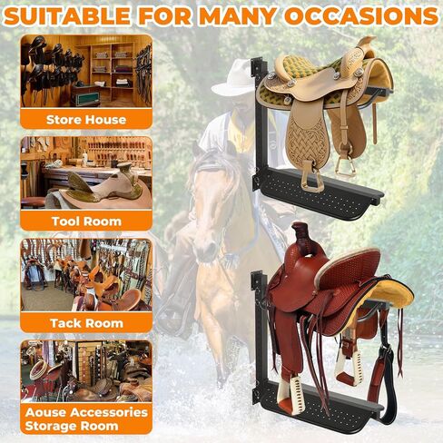 Sidasu 4 Tier Saddle Rack Wall Mount Detachable, Heavy Duty Saddle Stand in Saudi Arabia