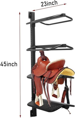 Sidasu 4 Tier Saddle Rack Wall Mount, Heavy Duty Horse Tack Storage in Saudi Arabia