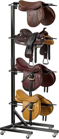 4 Tier Saddle Rack with Wheels, Heavy Duty Horse Saddle Stand in Saudi Arabia